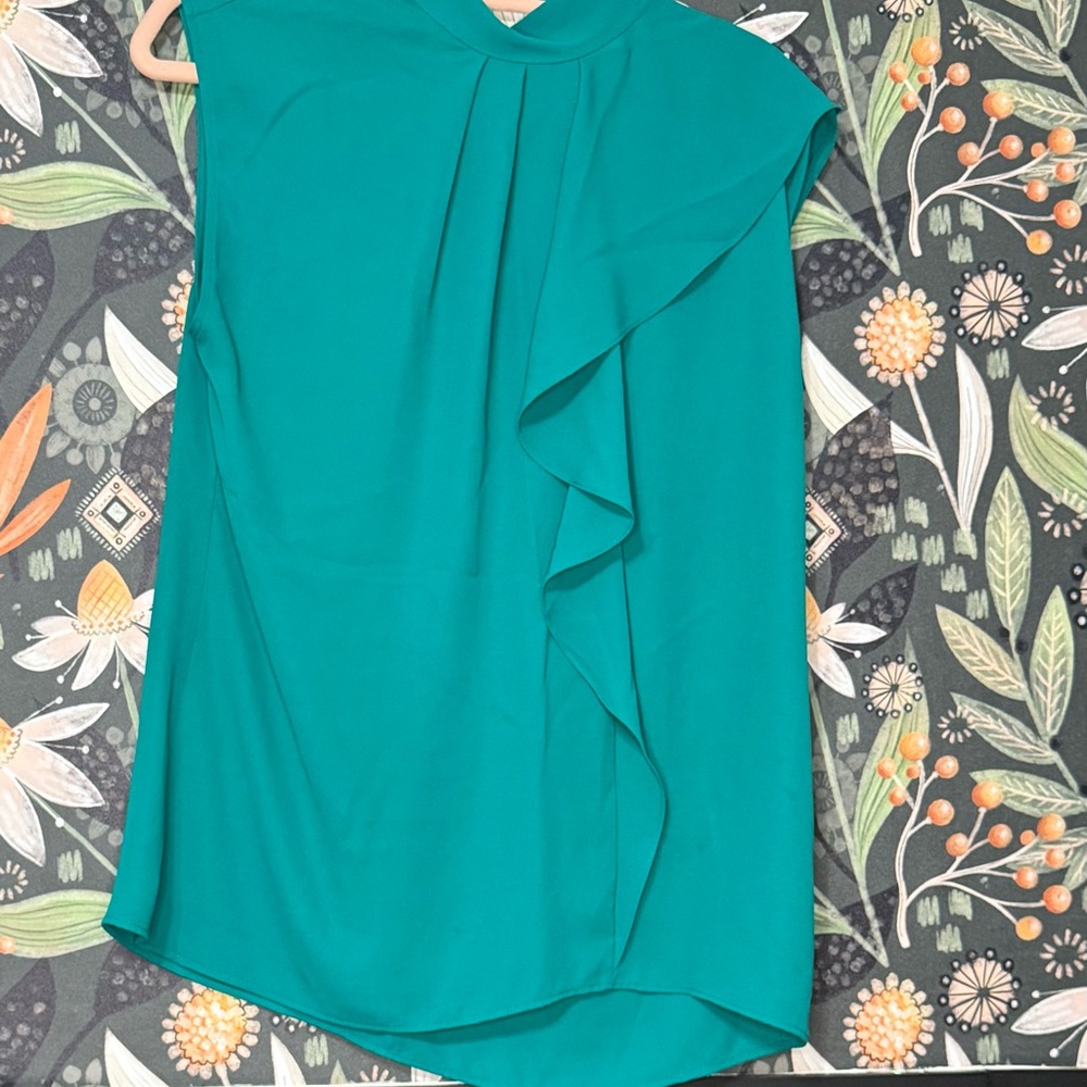 Elegant Teal Sleeveless Blouse
